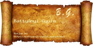 Battyányi Gyula névjegykártya