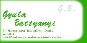 gyula battyanyi business card